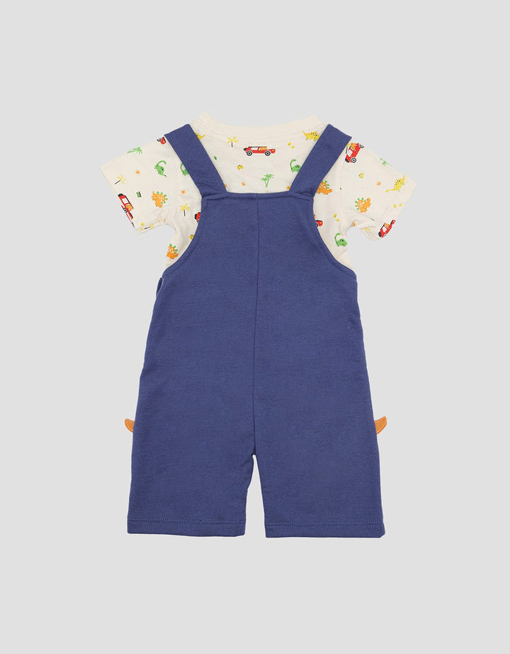 Pipiniko Dino Pocket Overall Anak Laki-laki