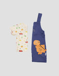 Pipiniko Dino Pocket Overall Anak Laki-laki