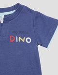 Pipiniko Neck V Dino Kaos Anak Laki-laki