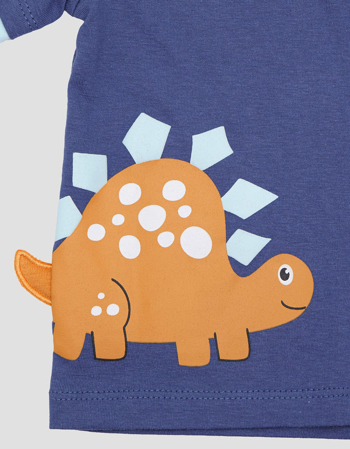 Pipiniko Neck V Dino Kaos Anak Laki-laki