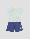 Pipiniko Dino Square Set Pakaian Anak Laki-laki