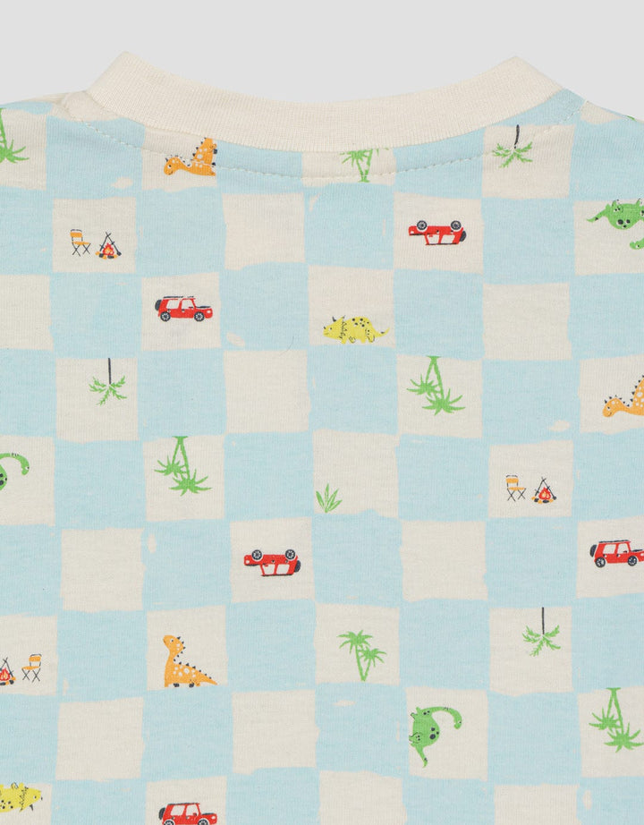 Pipiniko Dino Square Set Pakaian Anak Laki-laki