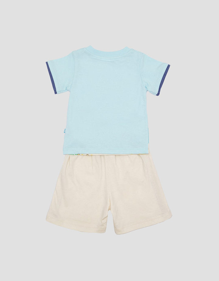 Pipiniko Dino Holiday Baju One Set Anak Laki-Laki