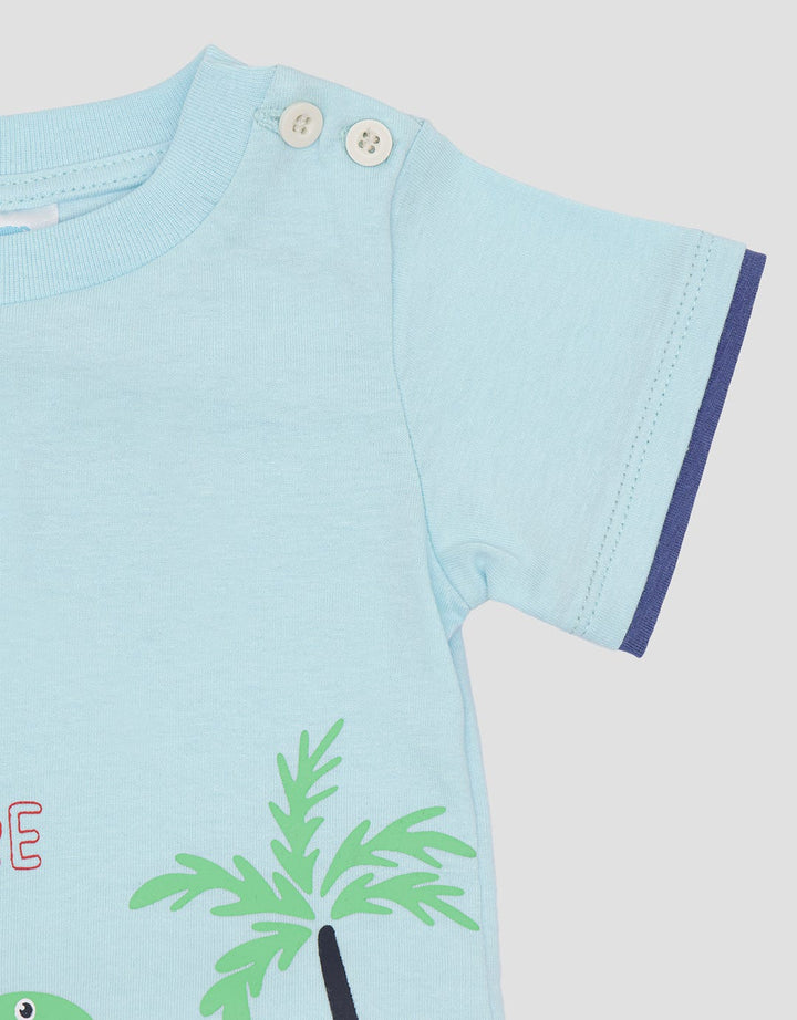 Pipiniko Dino Holiday Baju One Set Anak Laki-Laki