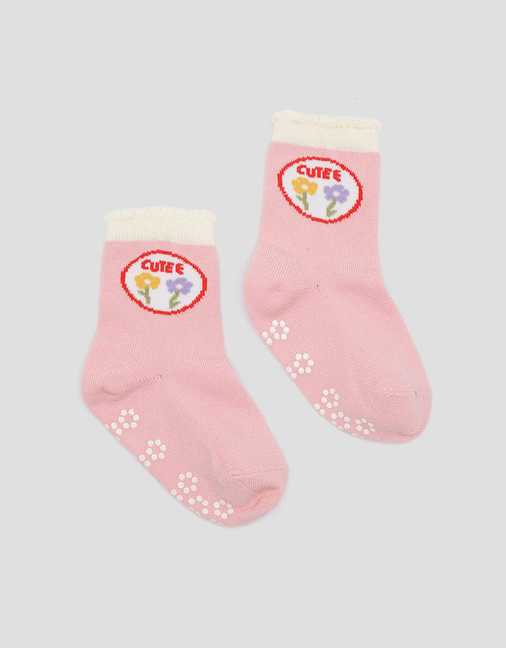 Pipiniko Flower Cute Anti Slip Kaus Kaki Anak Perempuan
