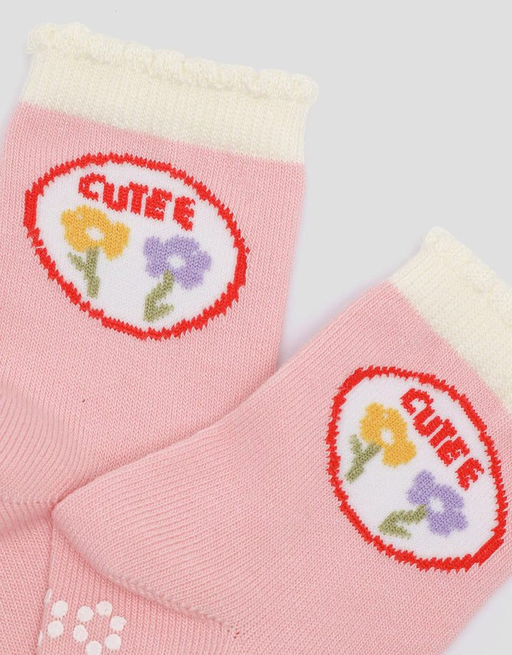 Pipiniko Flower Cute Anti Slip Kaus Kaki Anak Perempuan