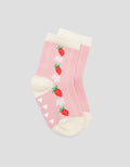 Pipiniko Strawberry Anti Slip Girls Socks