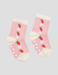 Pipiniko Strawberry Anti Slip Girls Socks