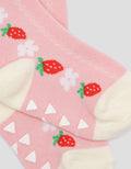 Pipiniko Strawberry Anti Slip Girls Socks