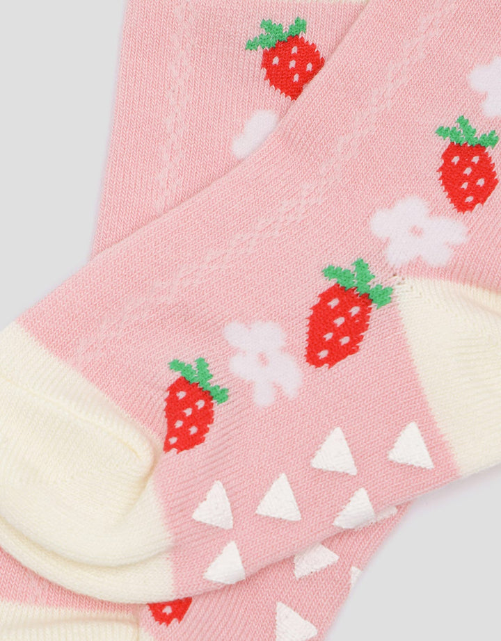 Pipiniko Strawberry Anti Slip Girls Socks