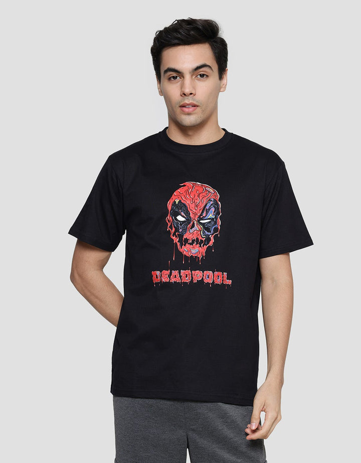 Marvel Deadpool Face Scary Theme Men's Short Sleeve T-Shirt