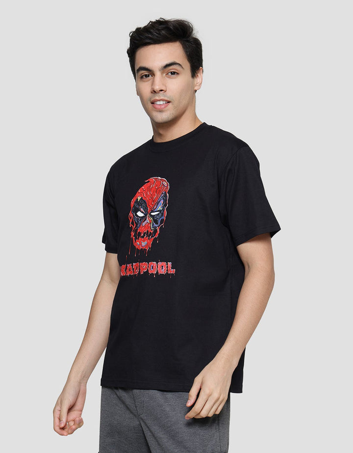 Marvel Deadpool Face Scary Theme Men's Short Sleeve T-Shirt