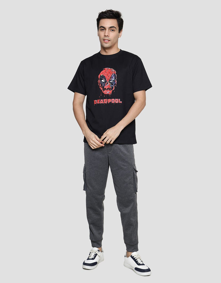 Marvel Deadpool Face Scary Theme Men's Short Sleeve T-Shirt