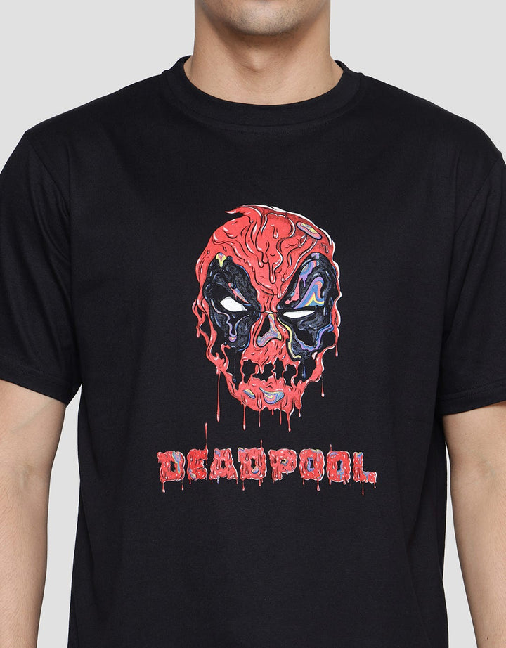 Marvel Deadpool Face Scary Theme Men's Short Sleeve T-Shirt