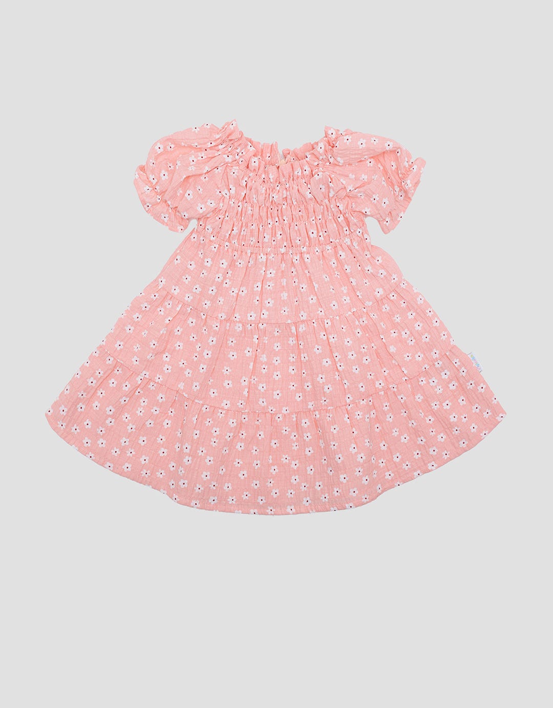Pipiniko Tier Tekstur Flower Midi Dress Anak Perempuan