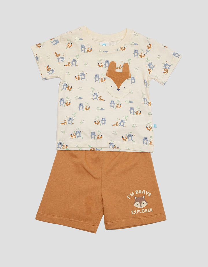 Pipiniko Jersey Fox Kantong Baju Satu Set Anak Laki-Laki
