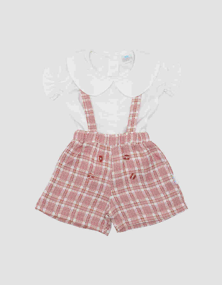 Pipiniko One Set Tweed Overall Anak Perempuan