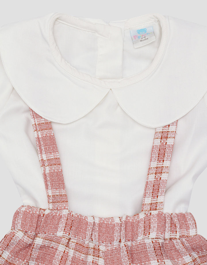 Pipiniko One Set Tweed Overall Anak Perempuan