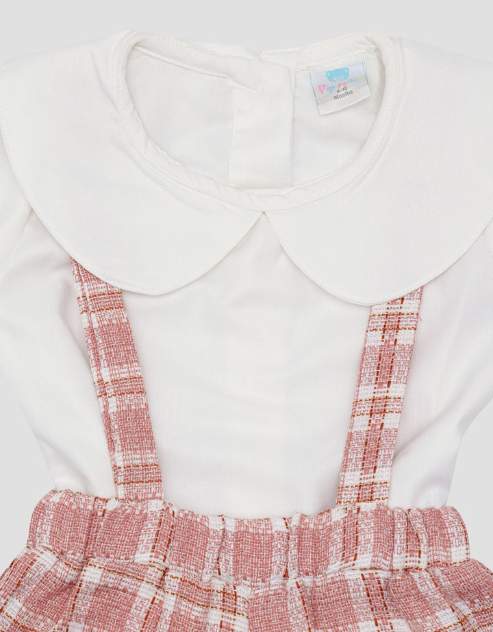 Pipiniko One Set Tweed Overall Anak Perempuan