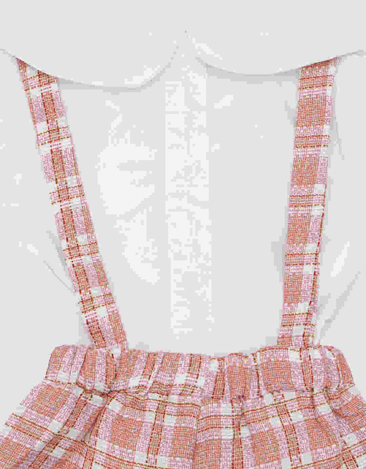Pipiniko One Set Tweed Overall Anak Perempuan