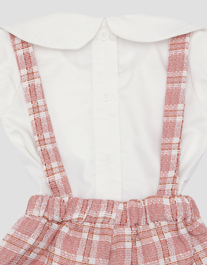 Pipiniko One Set Tweed Overall Anak Perempuan