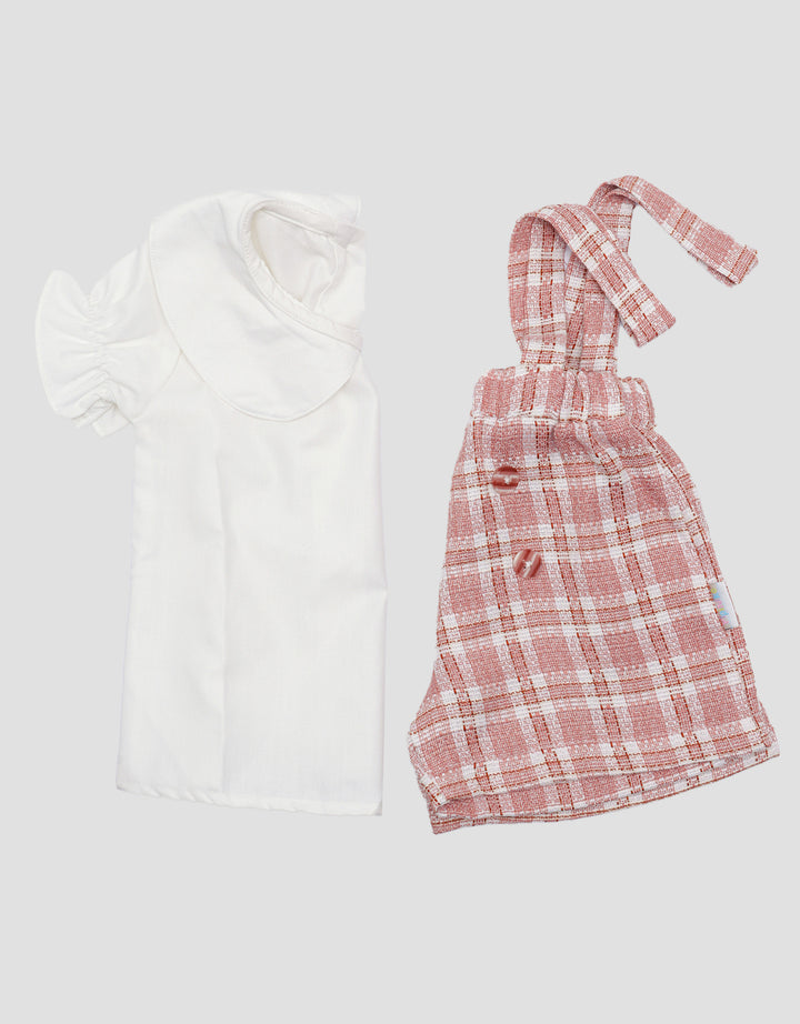 Pipiniko One Set Tweed Overall Anak Perempuan