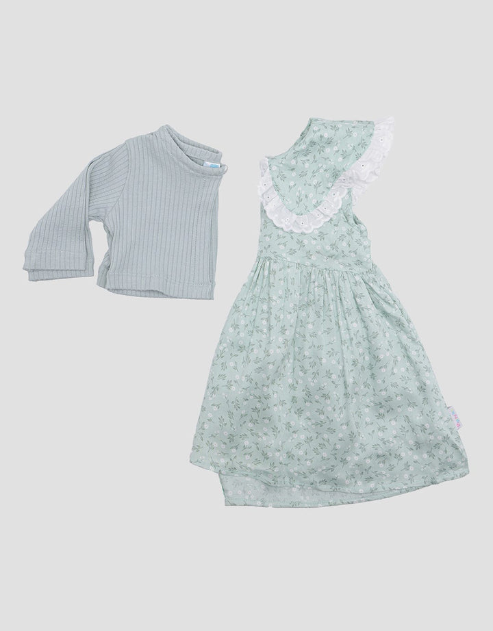 Pipiniko Lace Collar Midi Dress Anak Perempuan