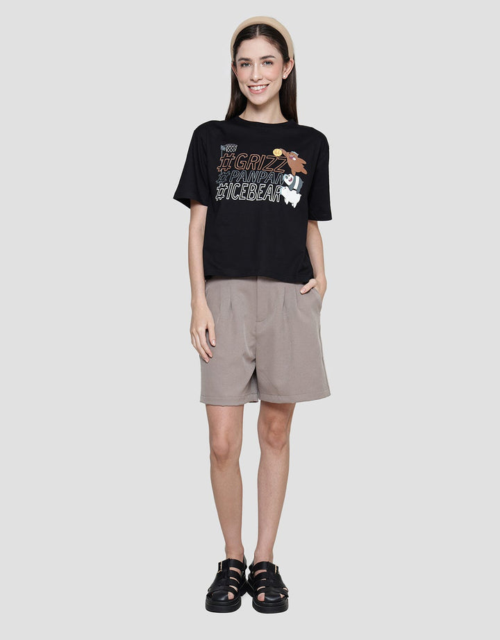 Nevada Boxy Print We Bare Bears Women's Short Sleeve T-Shirt