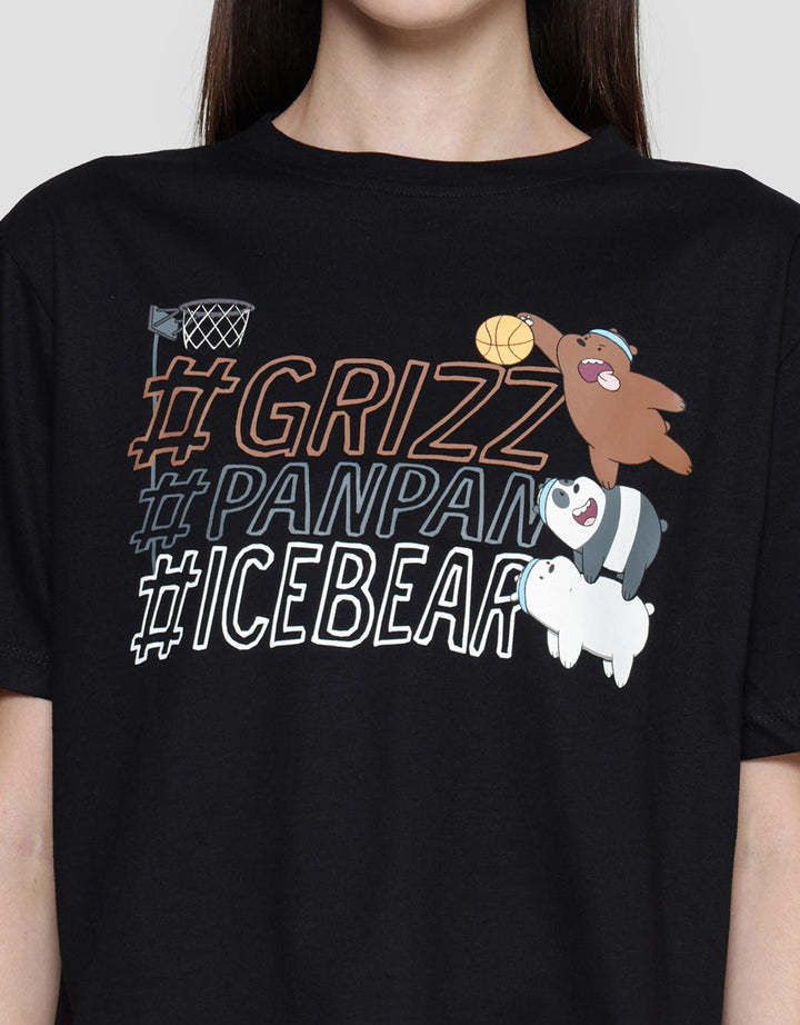 Nevada Boxy Print We Bare Bears Women's Short Sleeve T-Shirt