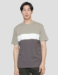 Tricolor Block Men's Casual T-Shirt Details