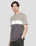 Tricolor Block Men's Casual T-Shirt Details