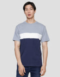 Tricolor Block Men's Casual T-Shirt Details