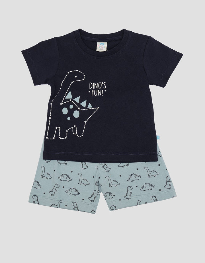 Pipiniko Jersey Dinos Fun Baju Set Anak Laki-Laki