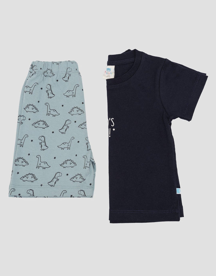 Pipiniko Jersey Dinos Fun Baju Set Anak Laki-Laki