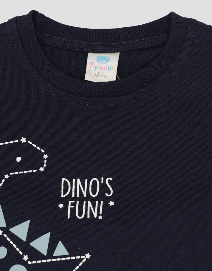 Pipiniko Jersey Dinos Fun Baju Set Anak Laki-Laki