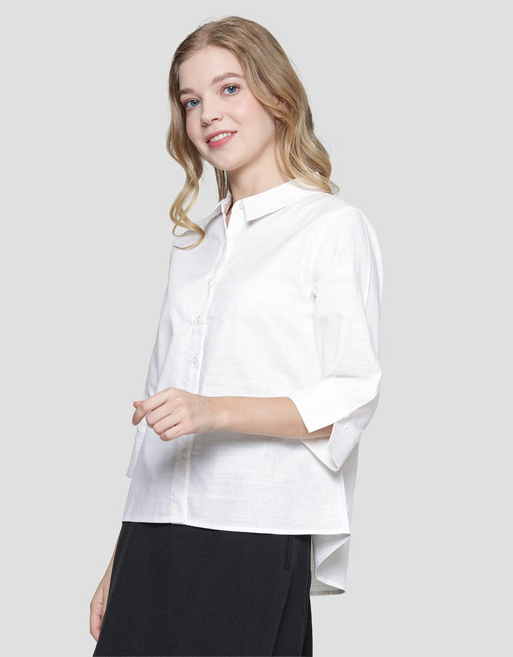 Connexion Solid Cuff Kemeja Wanita