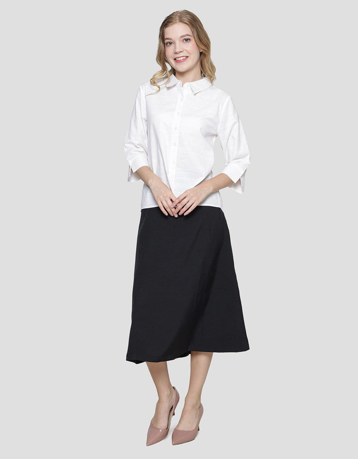 Connexion Solid Cuff Kemeja Wanita