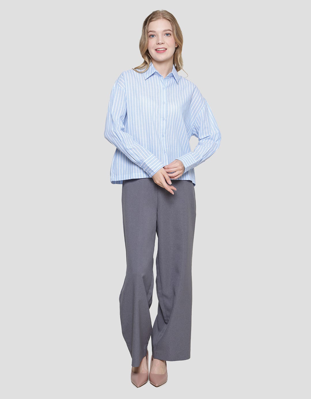 Connexion Stripe Yarndyd Boxy Pocket Women's Shirt