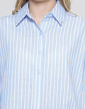 Connexion Stripe Yarndyd Boxy Pocket Women's Shirt