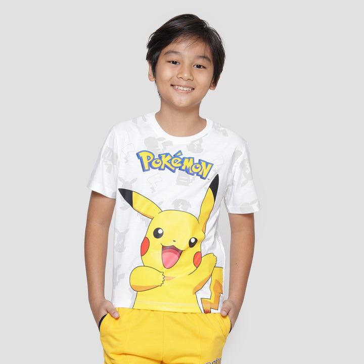 Pokemon Character Fp Pikachu Short Sleeve T-shirt for Boys