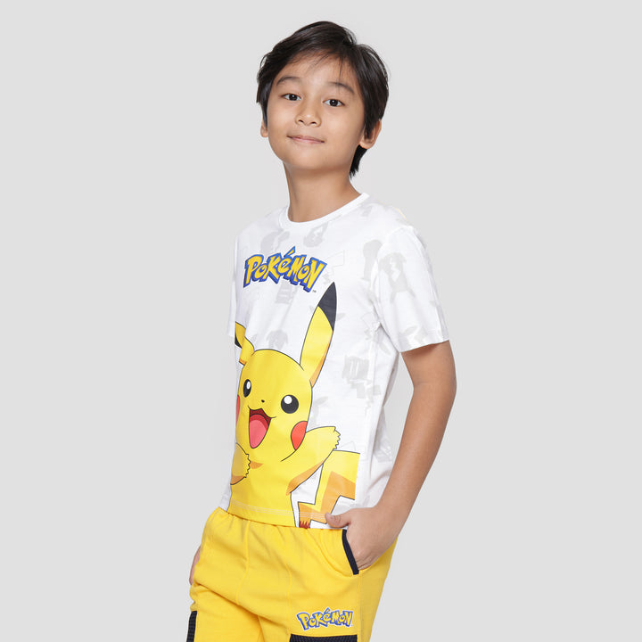 Pokemon Character Fp Pikachu Short Sleeve T-shirt for Boys