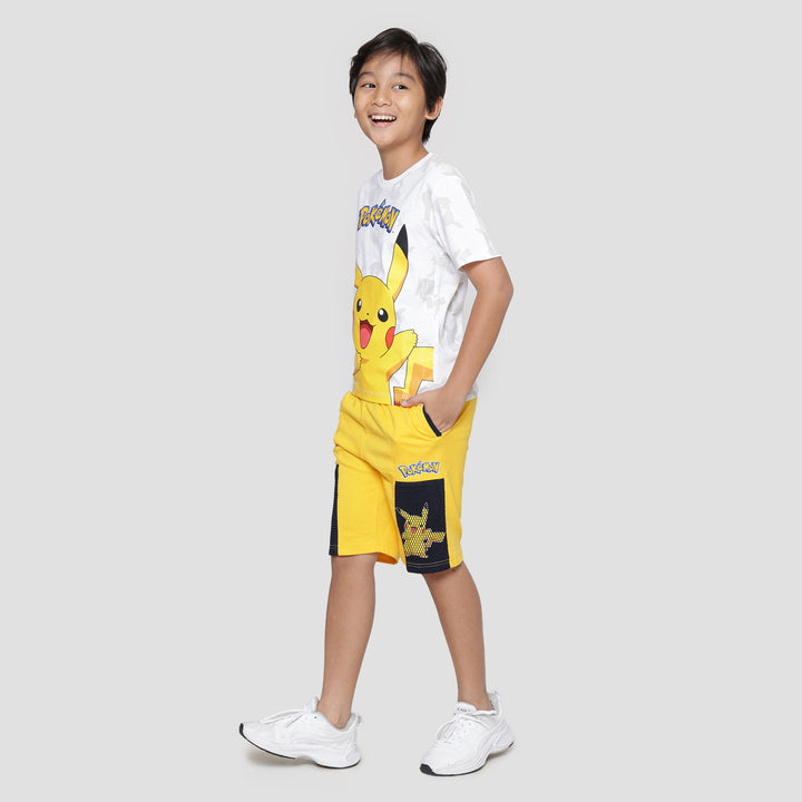 Pokemon Character Fp Pikachu Short Sleeve T-shirt for Boys