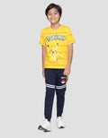 Pokemon Character Stripe Pikachu Short Sleeve T-Shirt Boys