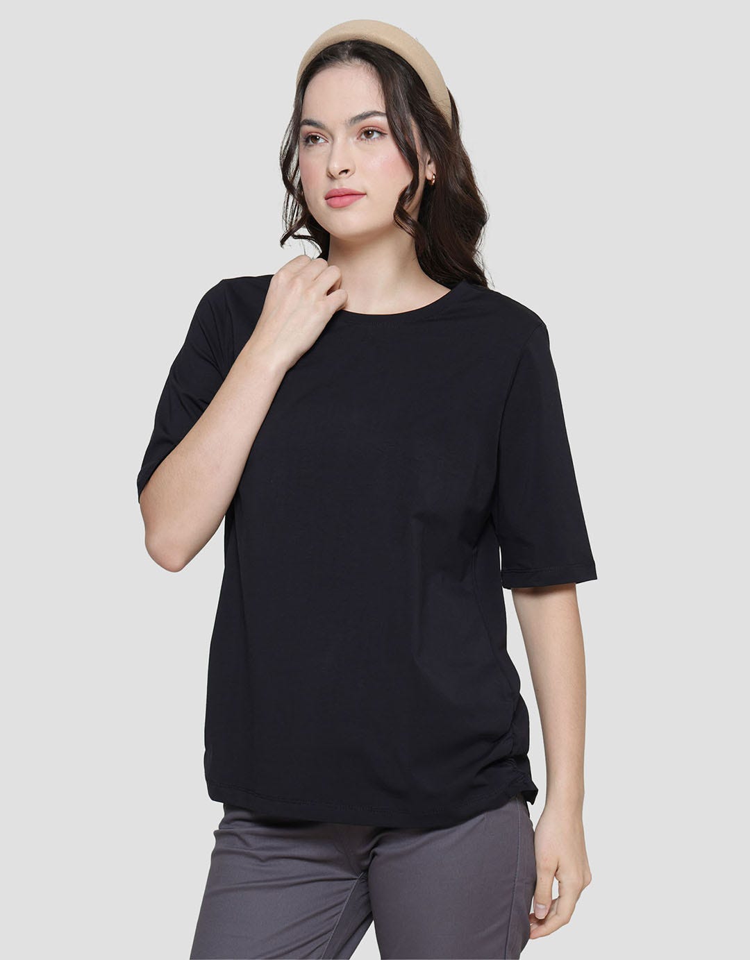 St. Yves Ruffle Sideseam Women's T-Shirt