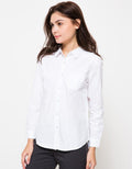 Nevada Wanita Basic Two Pockets LS Shirt Putih