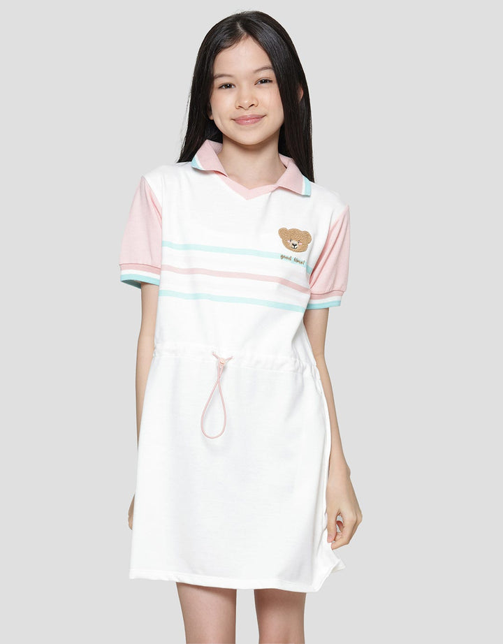 Aero Chenille Bear Midi Dress Anak Perempuan