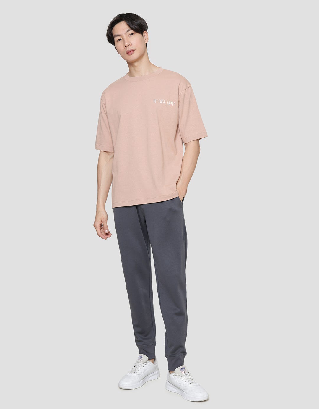 Suko Graphic Print Round Collar Short Sleeve Oversized Men's T-Shirt