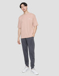 Suko Graphic Print Round Collar Short Sleeve Oversized Men's T-Shirt