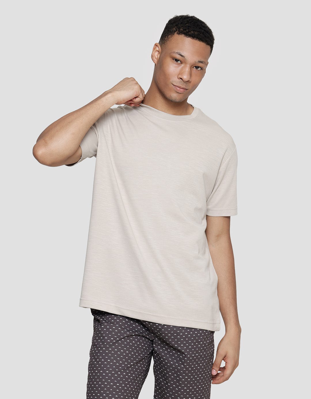 Cole Solid Melange Men's Short Sleeve T-Shirt