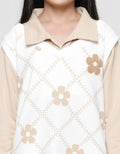 Nevada Knit Look Alike Vest Chenille Flowers Midi Dress for Girls
